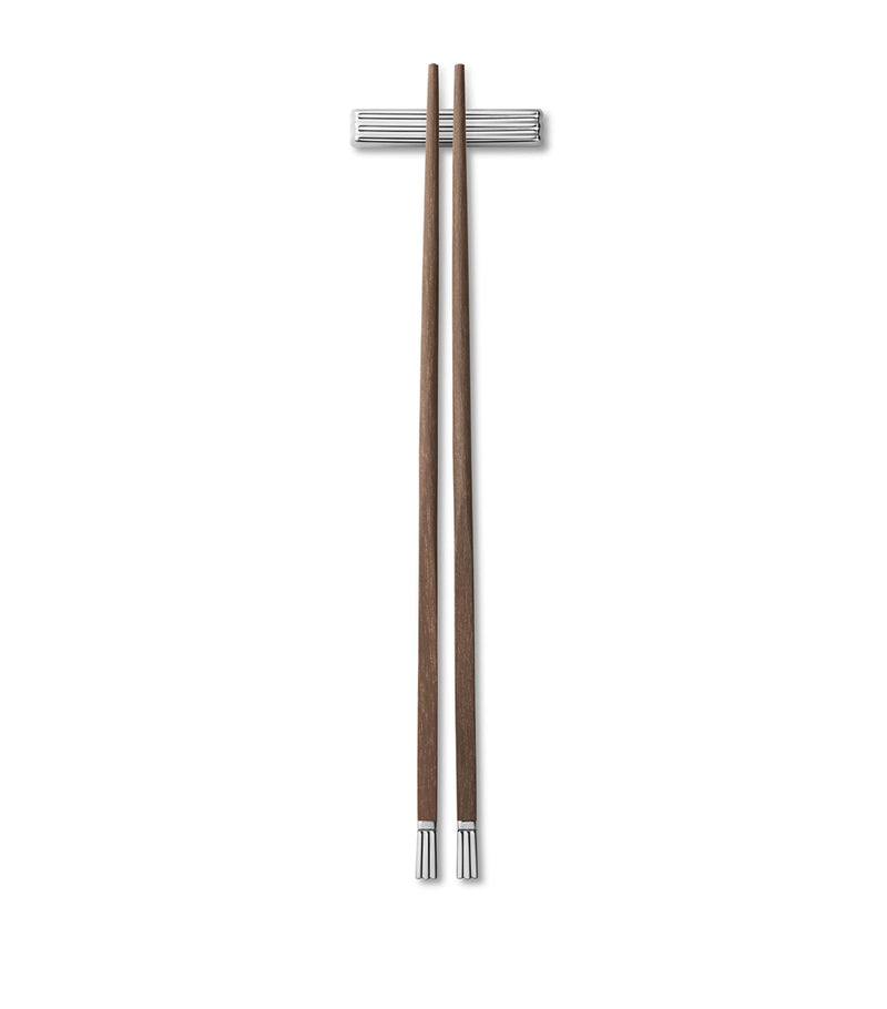 Georg Jensen Bernadotte chopsticks with rest set of 2, UK version