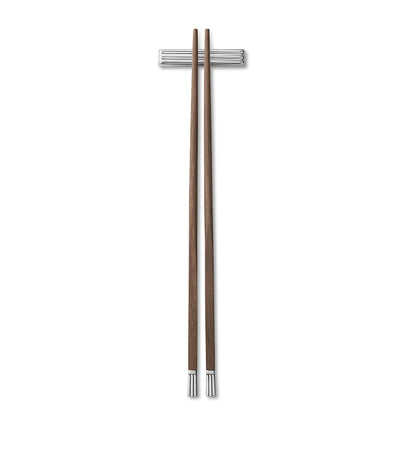 Ensemble de baguettes Bernadotte Georg Jensen avec repose-baguette (2 pièces)