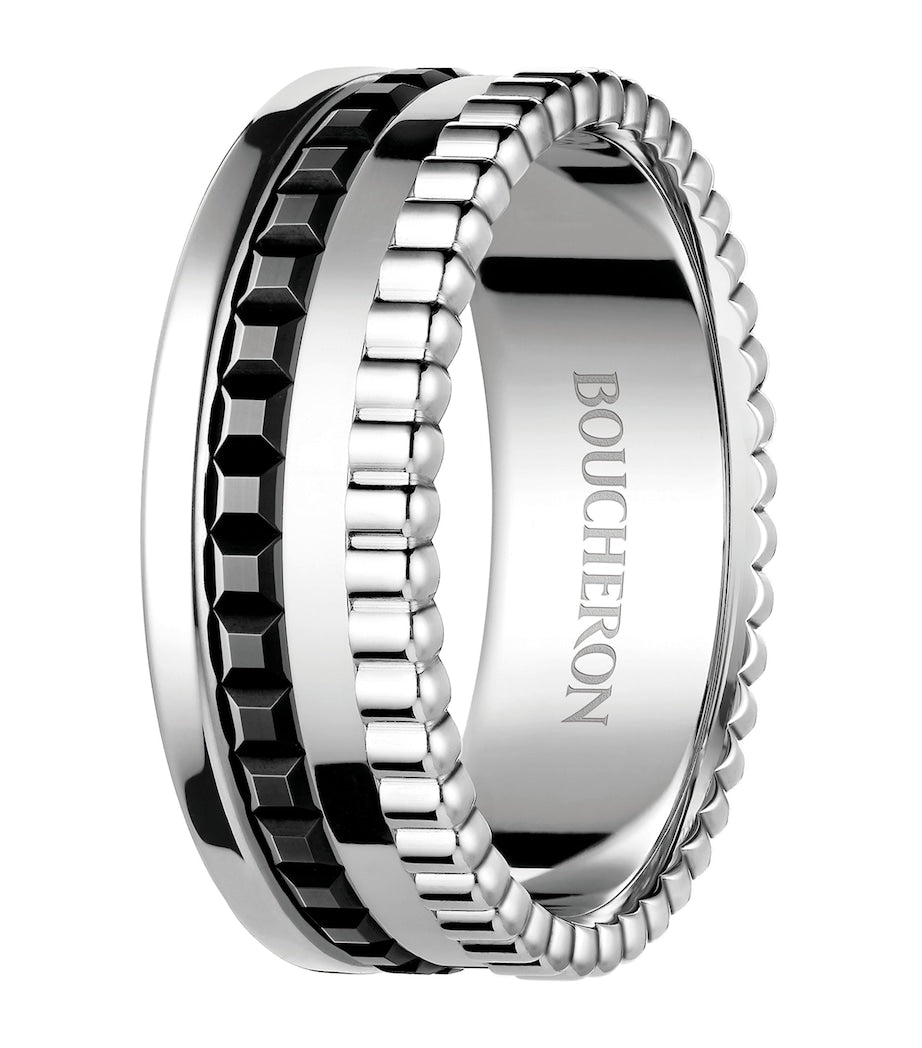 Boucheron small white gold Quatre black ring - British product
