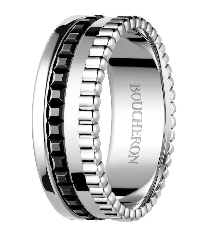 Boucheron small white gold Quatre black ring - British product
