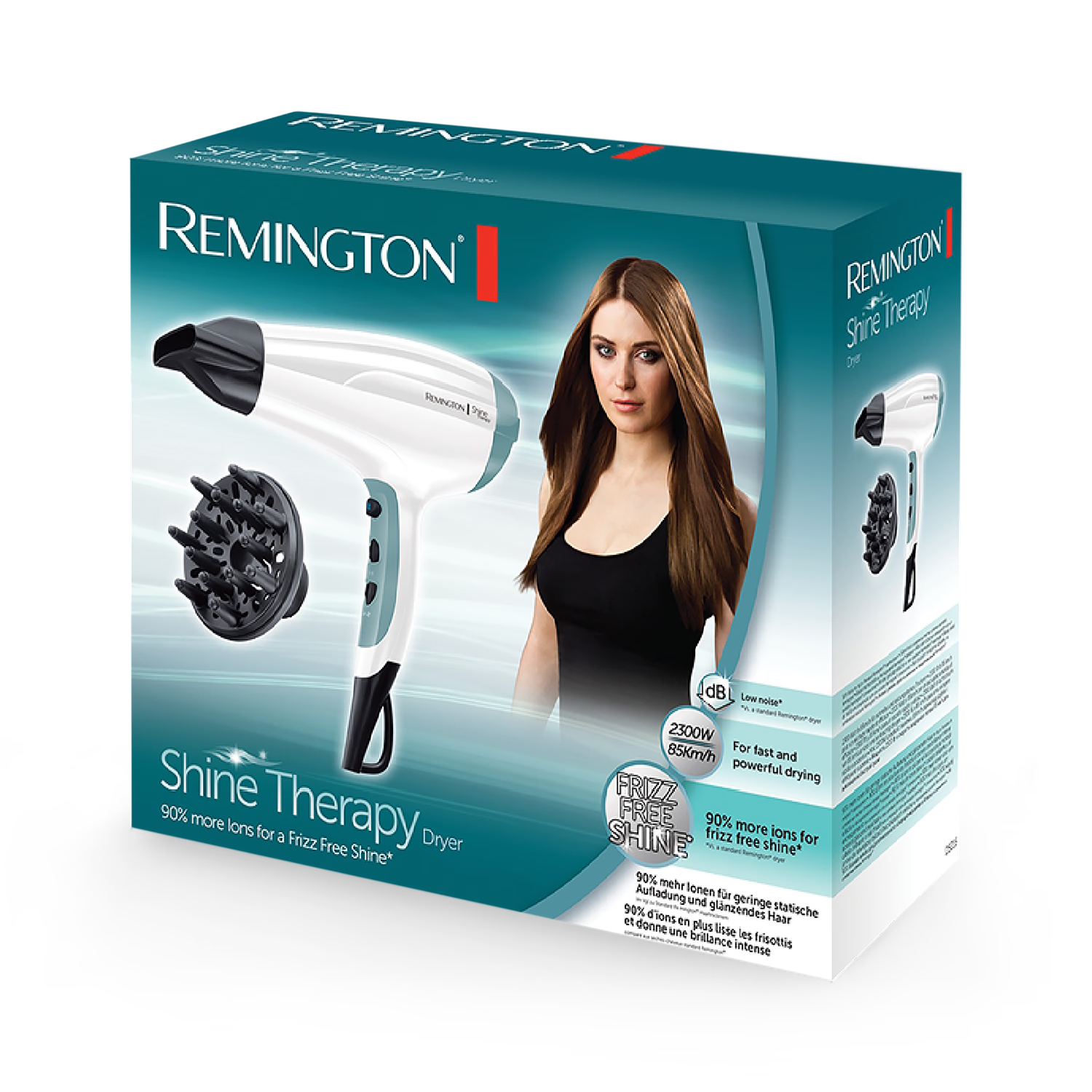 Remington Shine Therapy Dryer D5216 hair dryer, imported from the UK