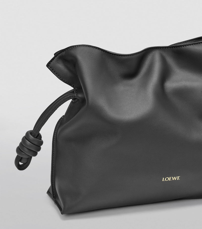 LOEWE Flamenco calfskin leather clutch purse, UK version