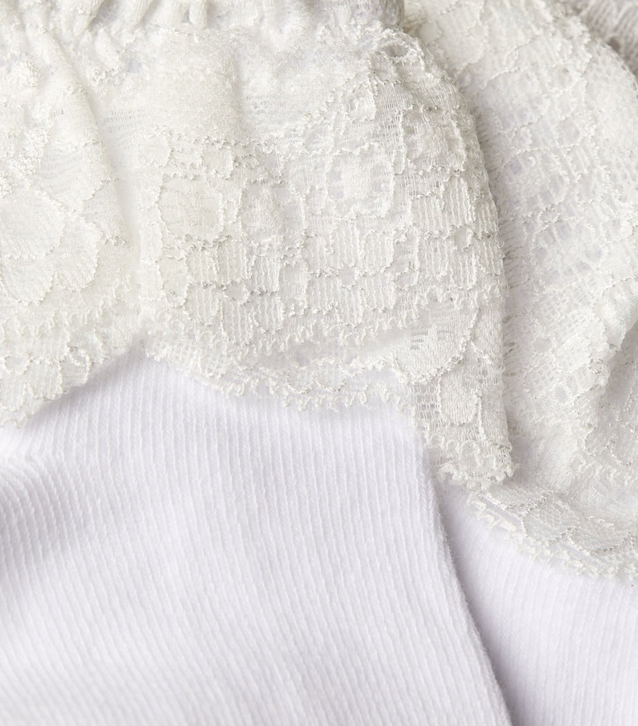 Maje lace-trimmed socks, imported from the UK