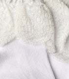 Maje lace-trimmed socks, imported from the UK