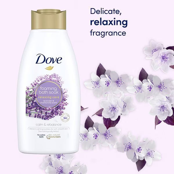 Dove Relaxing Care foaming bath soak 450ml - British product