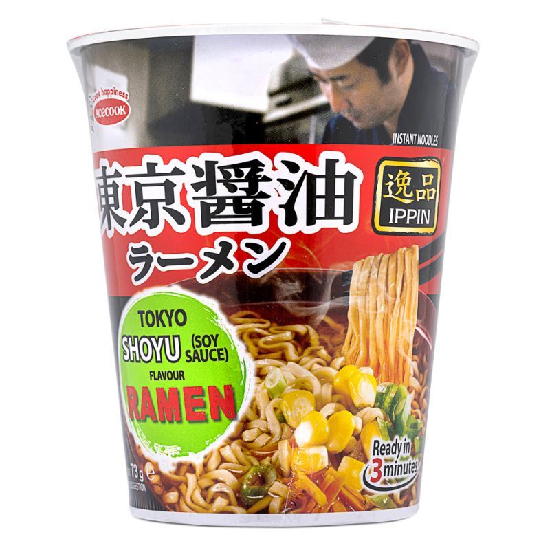 Acecook Ippin Tokyo shoyu ramen cup - British product