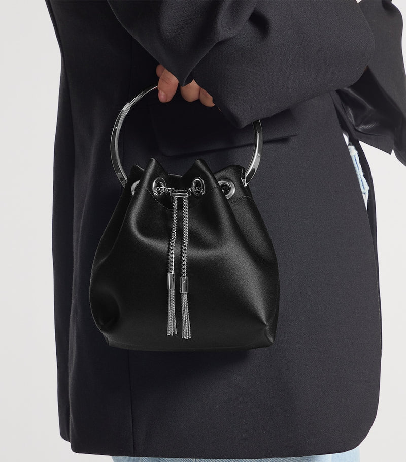 Jimmy Choo Bon Bon satin top-handle bag, UK version