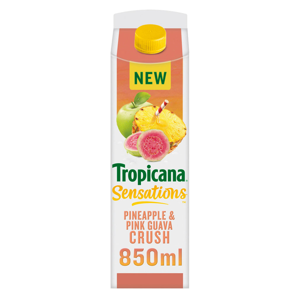 Tropicana Sensations Pineapple & Pink Guava Crush Juice 850ml