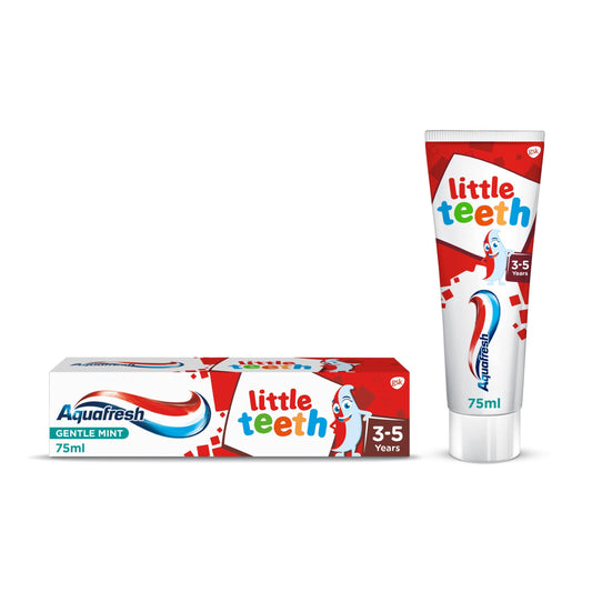 Aquafresh Gentle Mint Little Teeth 3-5 Years Kids Toothpaste 75ml Age 3-5 Sainsburys   