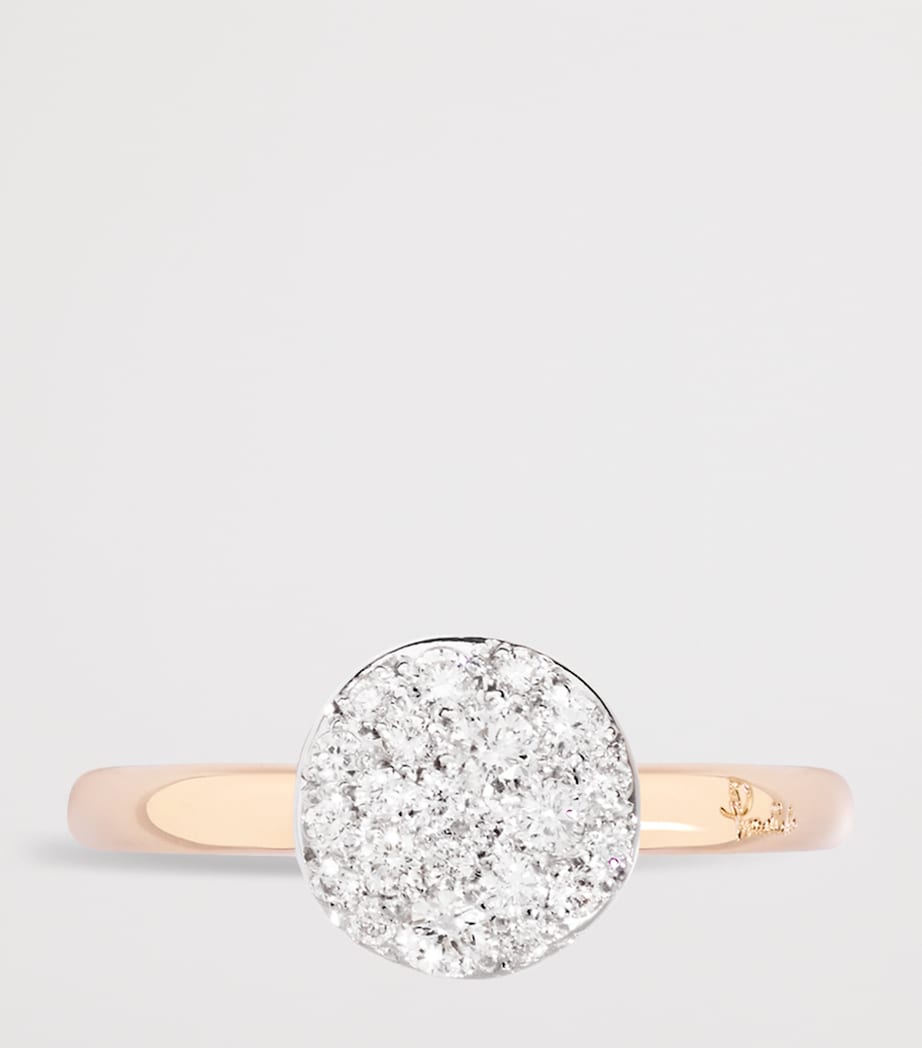 Pomellato Sabbia diamond ring in rose gold - British product
