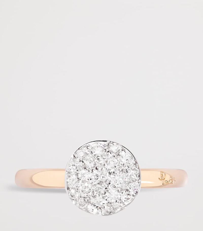 Pomellato Sabbia diamond ring in rose gold - British product