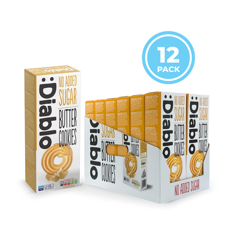 Diablo no added sugar butter cookies 135g pack (British brand)
