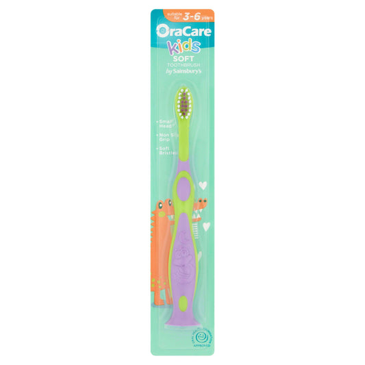 OraCare+ Kids Soft Toothbrush 3-6 Years Age 3-5 Sainsburys   