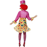 Smiffys Clown Lady dress tights hat bow tie, imported from the UK