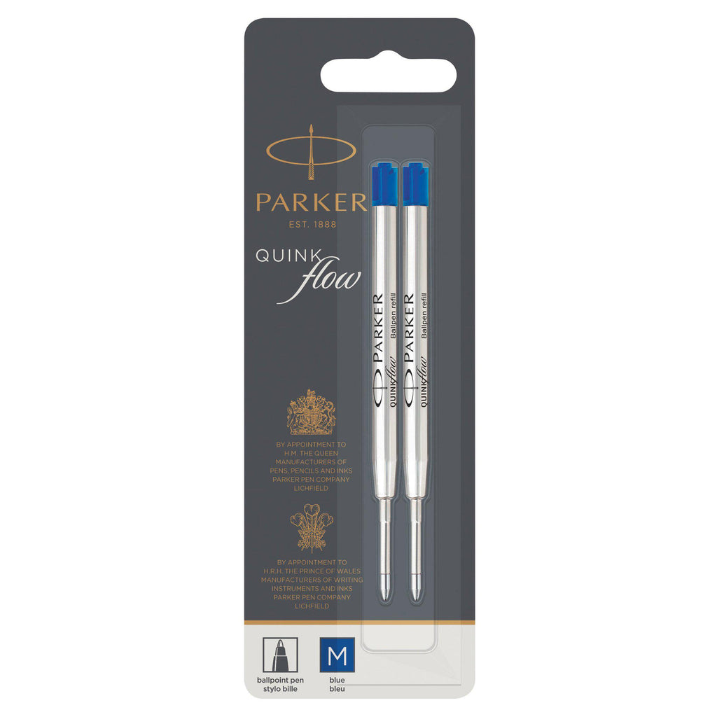 Parker Ball Pen Refill Blue 2pk