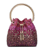 Jimmy Choo Bon Bon top-handle bag with crystal embellishment, imported from the UK