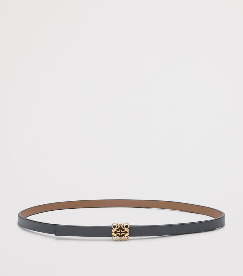 LOEWE reversible Bombe Anagram belt 1cm calfskin leather (British brand)
