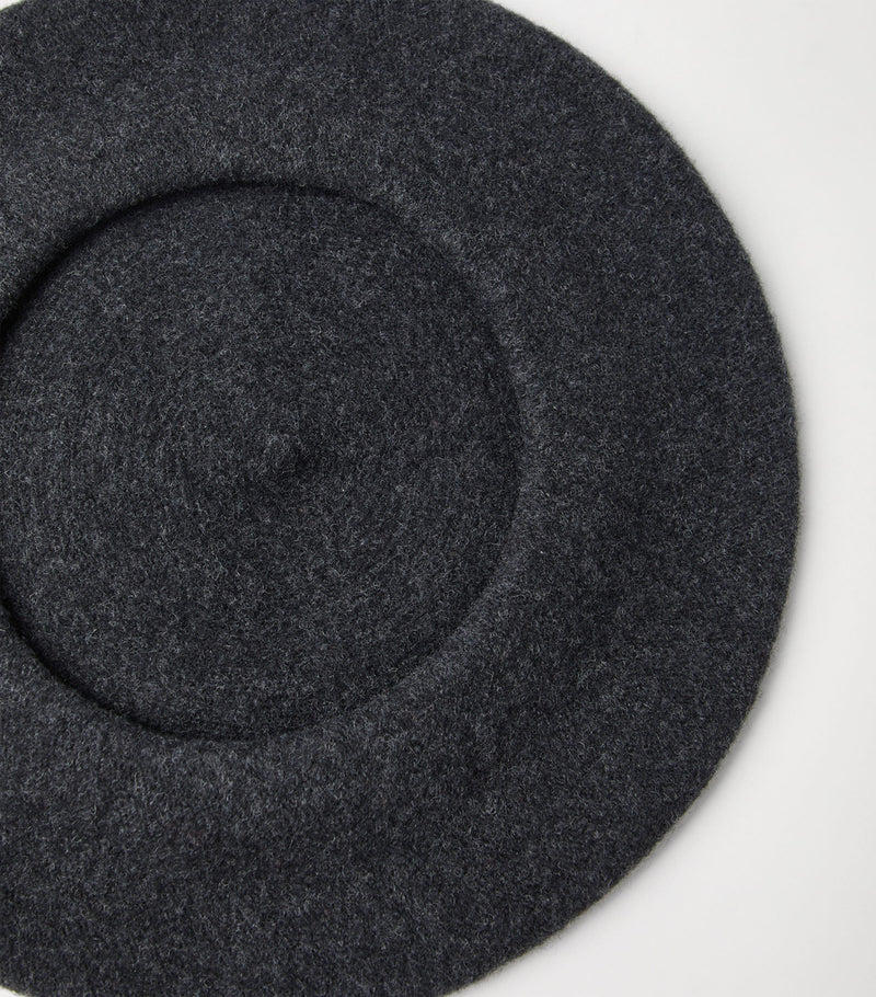 Brunello Cucinelli wool beret with beading and silver-tone hardware - British product