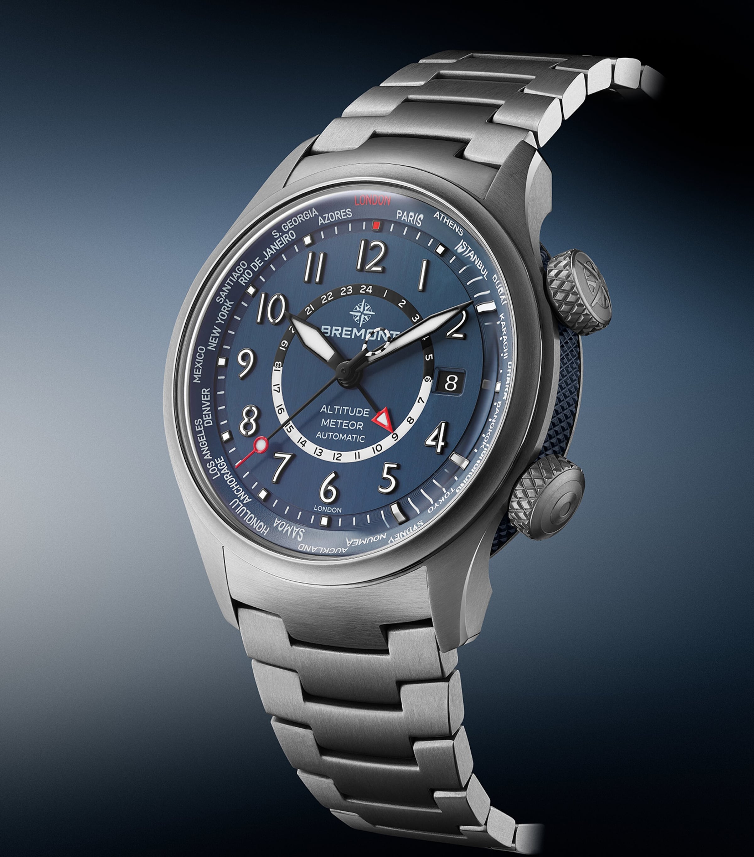 Bremont Titanium Altitude MB Meteor Zeitzonen Uhr 42mm, importiert aus Großbritannien