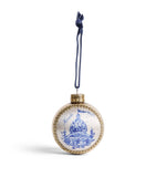 Harrods silk toile face bauble metal finish - British product