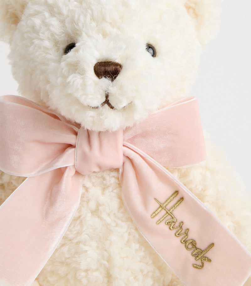 Harrods Curly Bear teddy bear 24cm, UK version