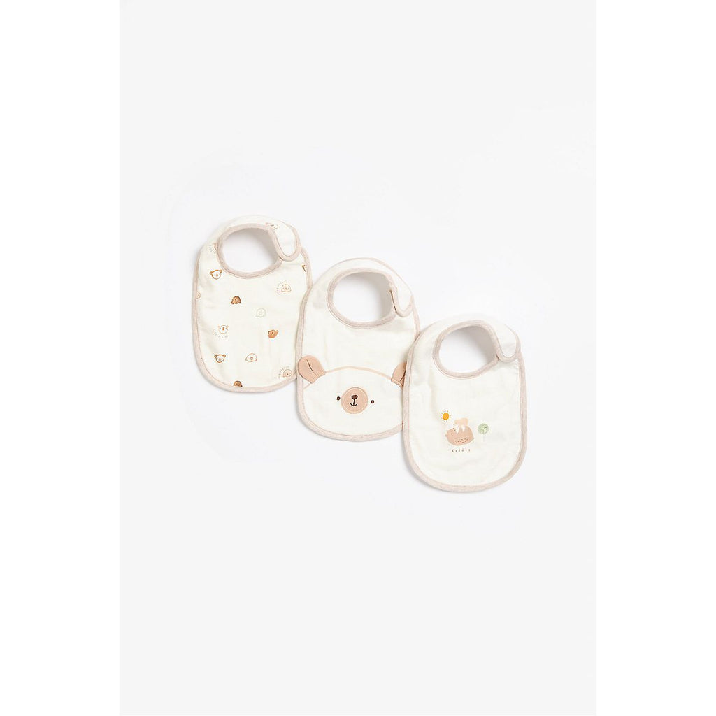 Mothercare Lovable Bear Newborn Bibs - 3 Pack