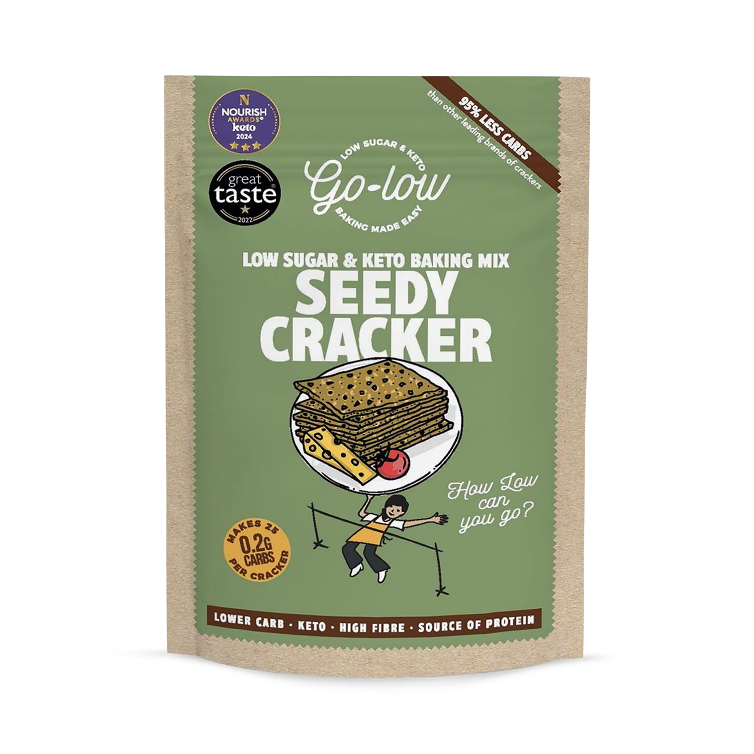 Go Low seedy cracker mix 169g, imported from the UK