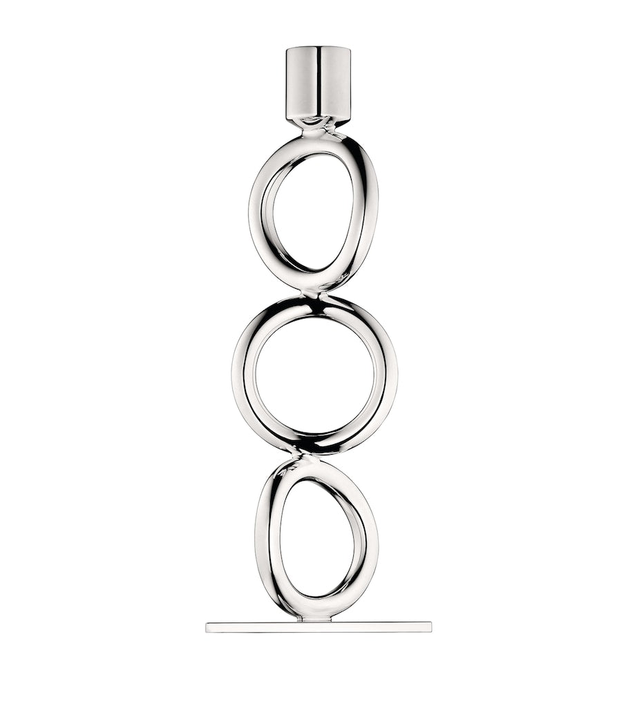 Christofle Silver-Plated Vertigo 3-Rings Candlestick Holder - British product