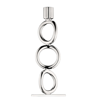 Harrods Christofle Silver-Plated Vertigo 3-Rings Candlestick Holder- Buy online at McGrocer