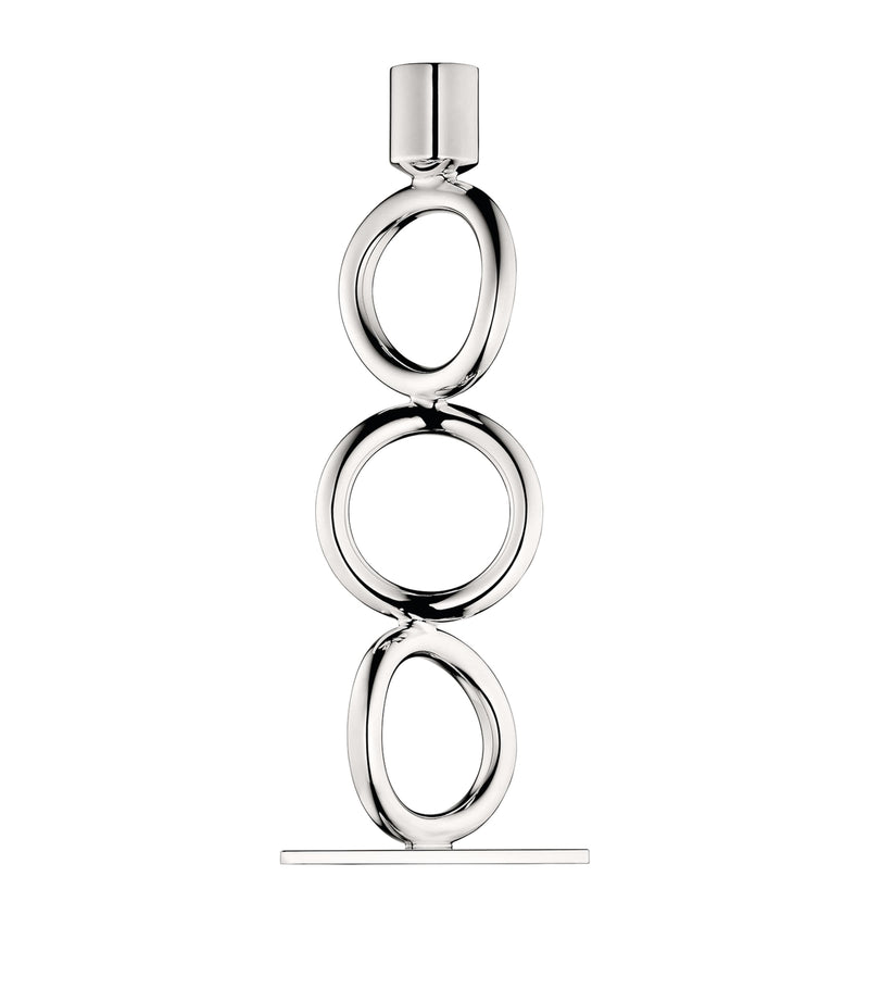 Christofle Silver-Plated Vertigo 3-Rings Candlestick Holder - British product
