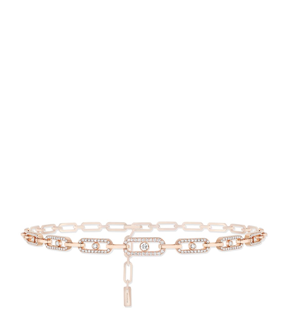 Messika Move Link rose gold diamond choker 1.70ct, UK version