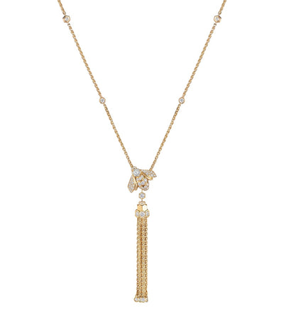 Harrods Chaumet Yellow Gold and Diamond Bee de Chaumet Pompon Pendant Necklace- Buy online at McGrocer
