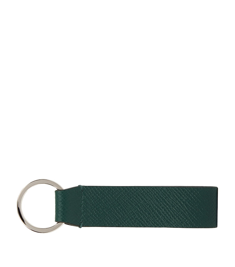 Smythson Panama crossgrain calf leather keyring, UK version