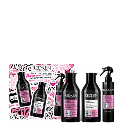 Harrods Acidic Color Gloss Gift Set for Colour-Treated Hair with Shampoo, Conditioner, and Leave-In Treatment- Buy online at McGrocer