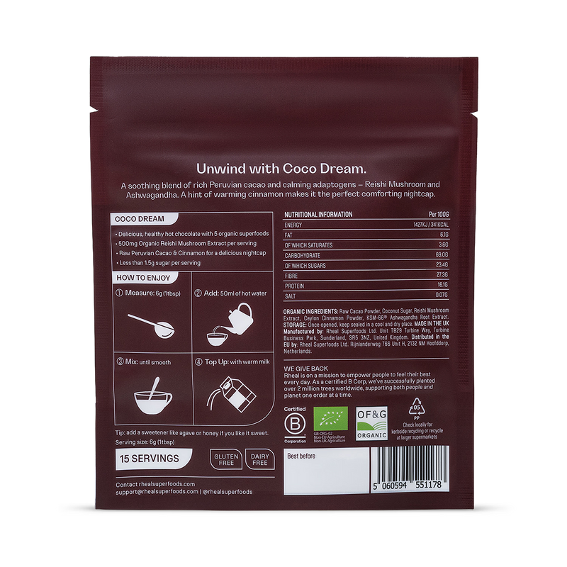 Rheal Coco Dream functional cacao blend 90g (British brand)