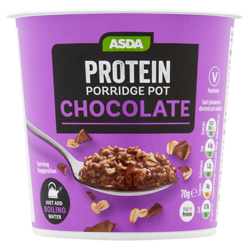 ASDA Protein Porridge Pot Chocolate 70g GOODS ASDA   