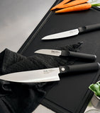 Fissler ProCut knife set with paring, utility, and chef knives - British product