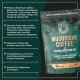 Wiseshrooms Mushroom Coffee vegan powder 100g (British brand)