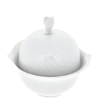 Meissen porcelain sugar bowl with lid Waves Relief (British brand)
