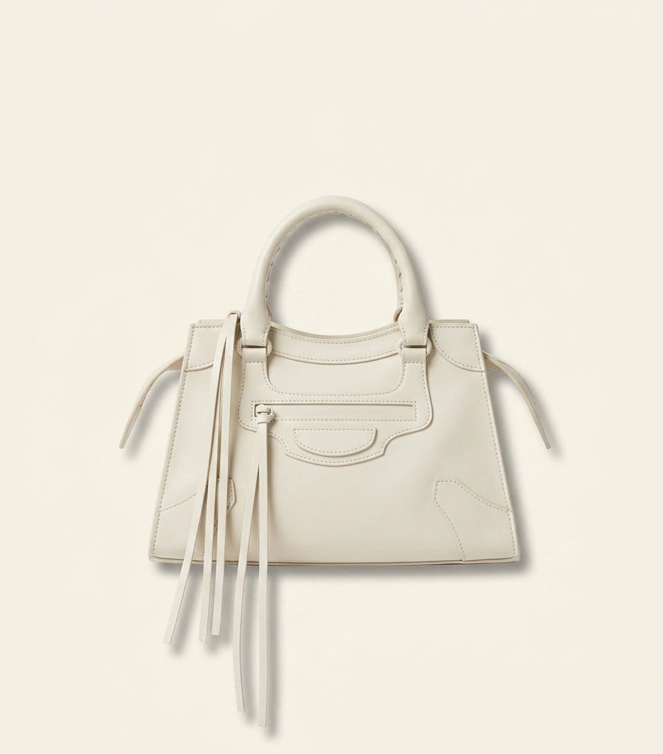 Balenciaga small lambskin Le City top-handle bag, imported from the UK