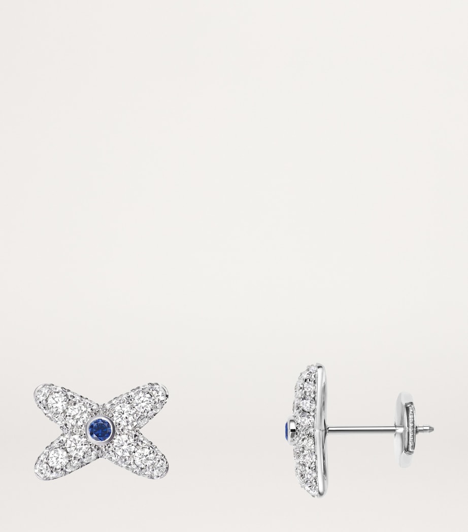 Chaumet Jeux de Liens earrings white gold diamonds sapphires - British product