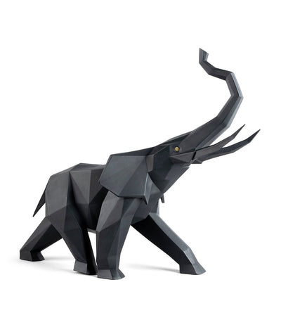 Figurine décorative éléphant en porcelaine 43cm x 52cm x 20cm