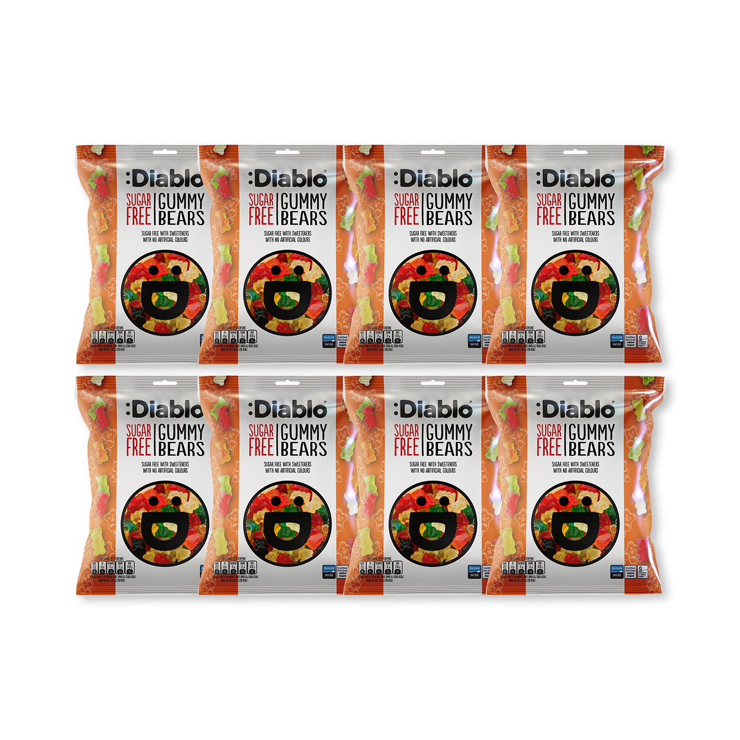 Diablo Sugar Free Gummy Bears assorted 75g, UK version
