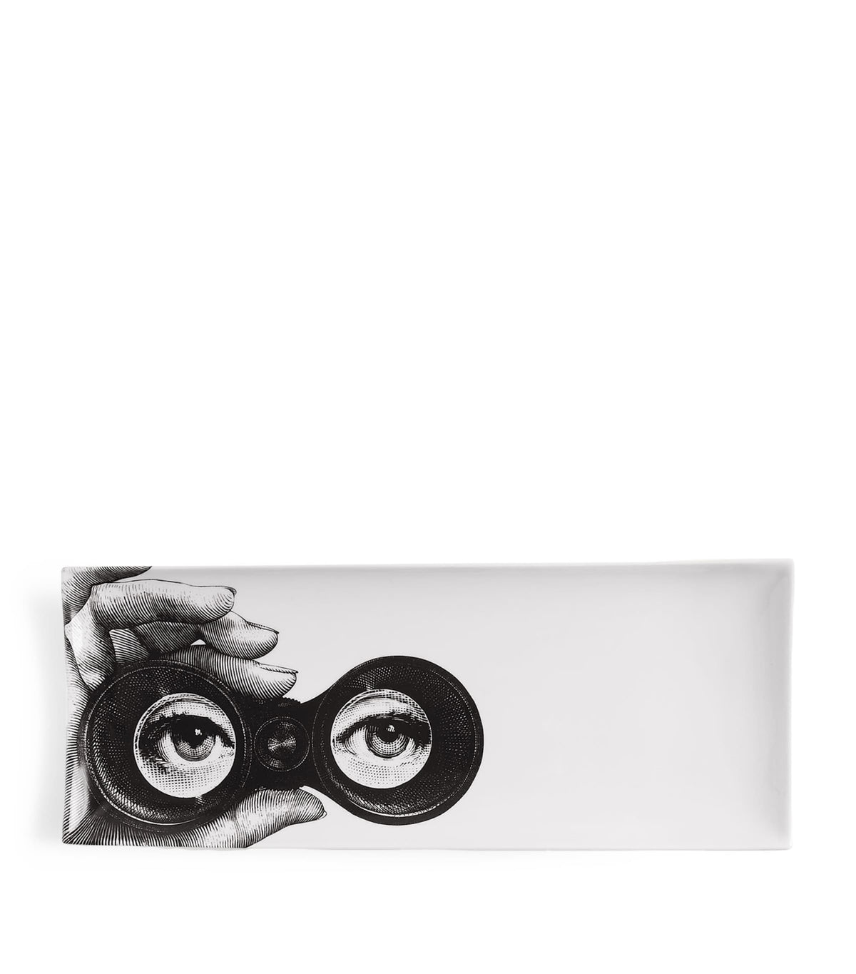 Fornasetti Occhi rectangular porcelain tray 38cm x 14cm - British product