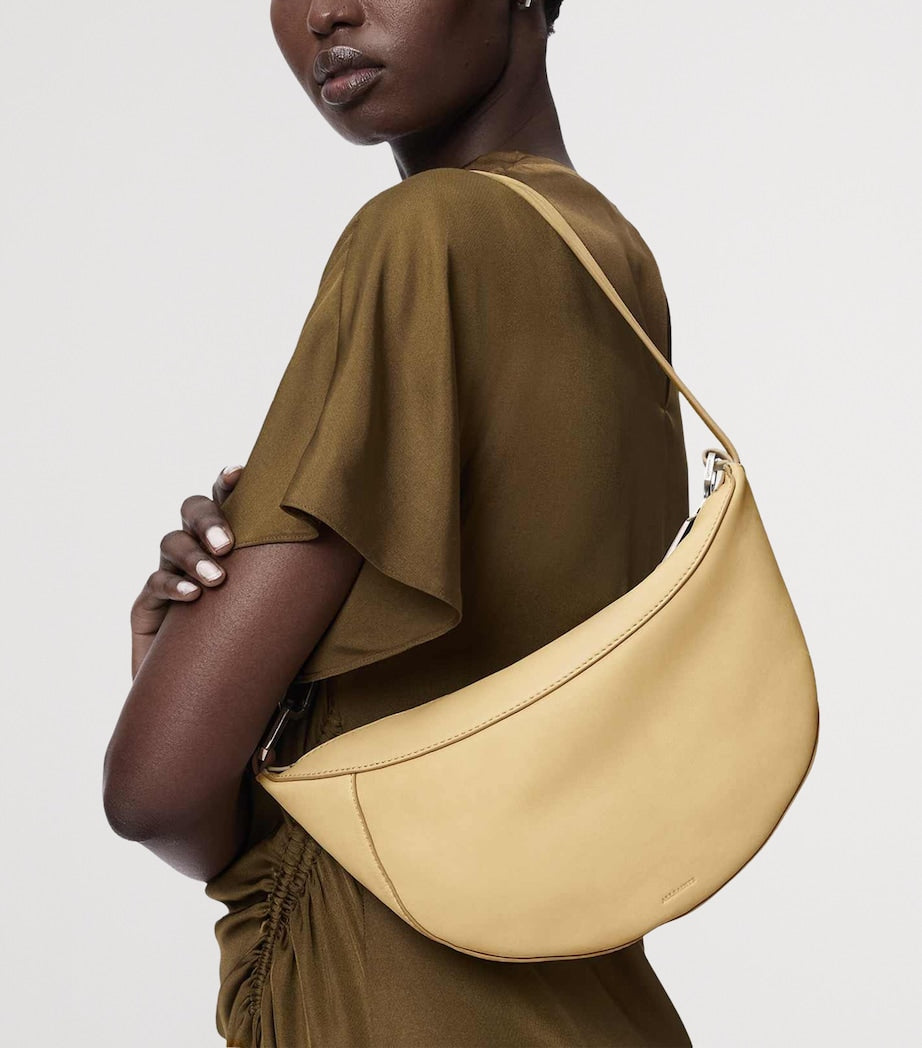 AllSaints micro Luna leather shoulder bag, UK version