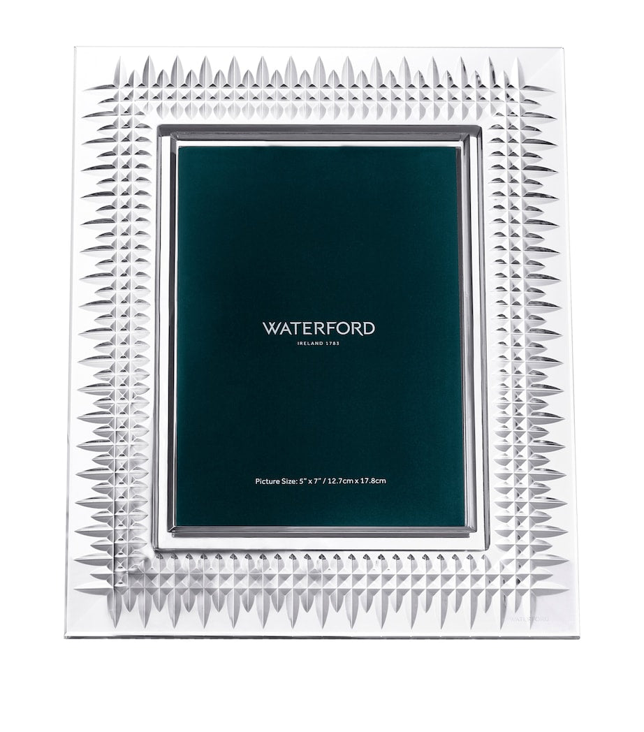 Waterford Lismore diamond-cut crystal picture frame 5x7 (British brand)