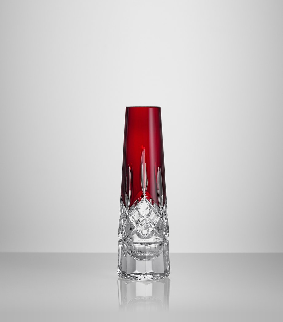Waterford Crystal red bud vase 18cm (British brand)