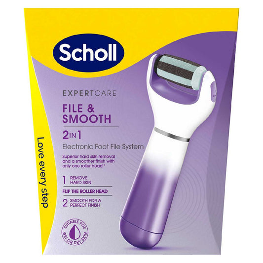 Scholl 2-in-1 Electronic Foot File System General Health & Remedies Boots   