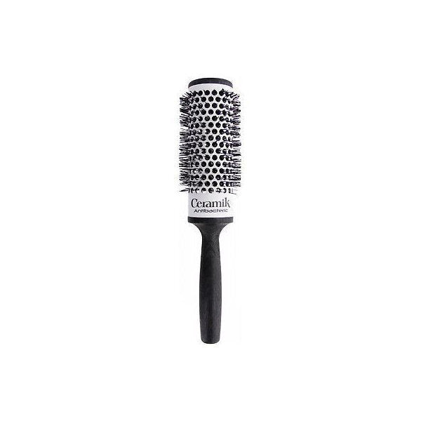 TEK Ceramik antibacterial round brush 42mm black white - British product