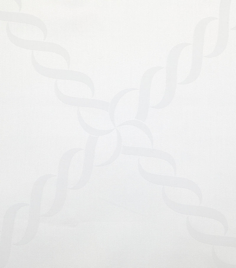 Pratesi Super King flat sheet with striped chain motif, 300cm x 270cm, imported from the UK
